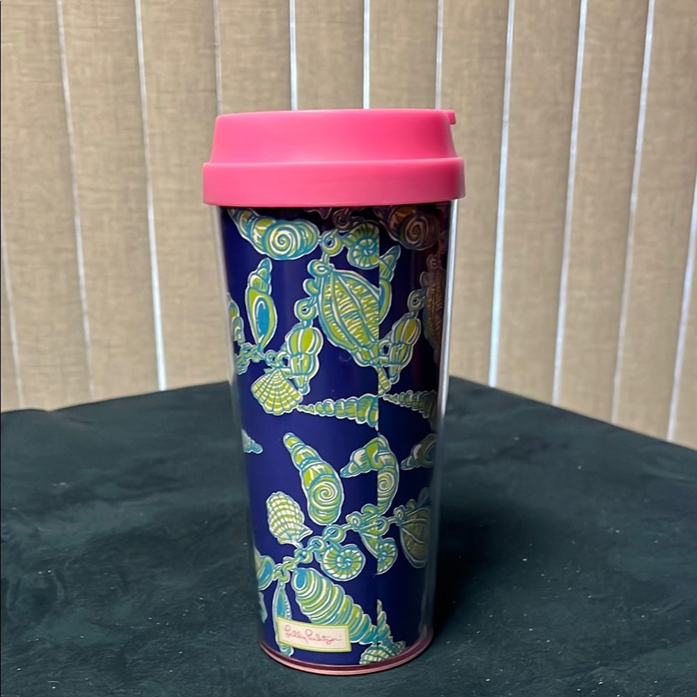 Lilly Pulitzer Travel Mug - Pink and Blue